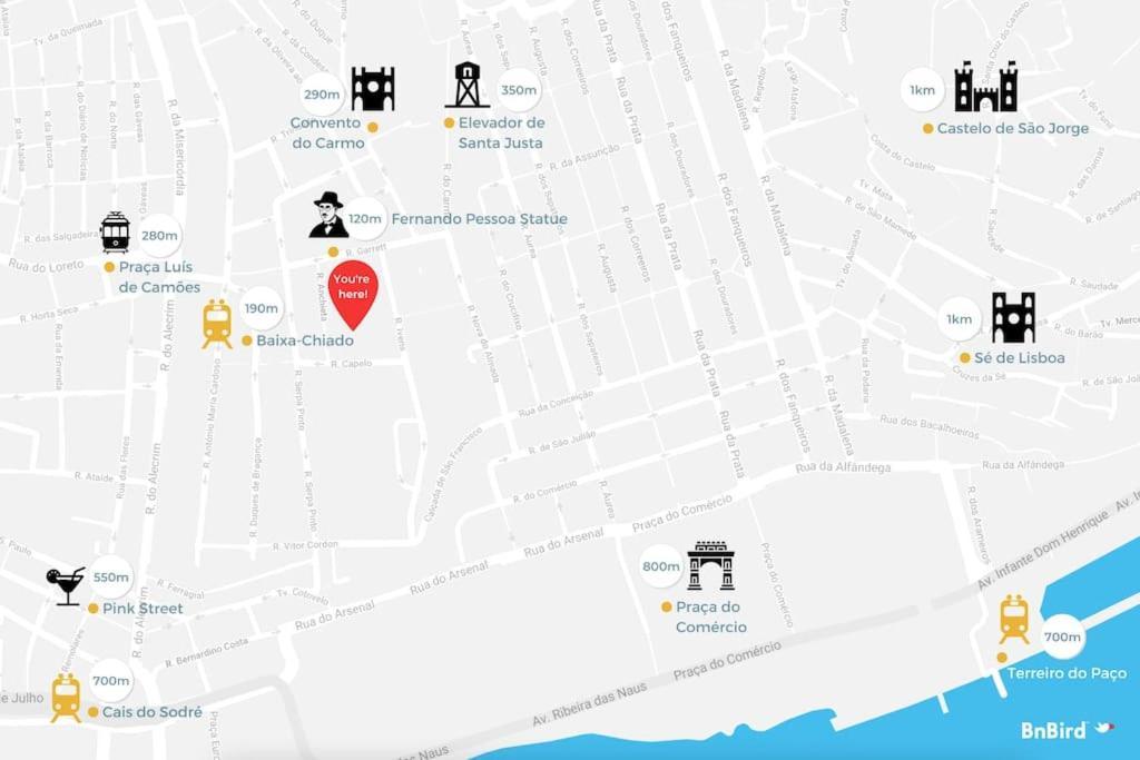 Апартаменты Trendy Chiado Flat Лиссабон Экстерьер фото